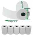 Produktbild: 5 x EC Cash Thermorollen Bonrollen 57x45x12 Lauflänge: 25m BPA Bisphenol-A frei