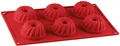 Produktbild: Dr. Oetker - Silikon 6er Mini Gugelhupfform Flexxibel Rot 1270 Muffin Back Form