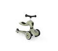 Produktbild: Scoot & Ride Highwaykick 1 Scooter mit Sitz 2in1 Kickboard mit Sitz höhenverstellbarer Sitz und Lenker (Olive)