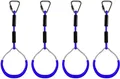 Produktbild: FBSPORT 4 Stück Klettern Ringe für Kinder, Outdoor belastbar bis 160KG, Blau