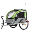 Produktbild: FISCHER Komfort Kinder-Fahrradanhänger - Grün/Grau (86388_FISCHER)