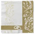 Produktbild: Sovie HORECA Serviette Hochzeit in Gold aus Tissue 33 x 33 cm, 100 Stück