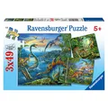 Produktbild: Ravensburger Faszination Dinosaurier Puzzle, 3 x 49 Teile