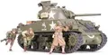 Produktbild: Tamiya 300035250 1:35 WWII US Sherman M4A3 75mm Modellbausatz, grün, 188 Teile