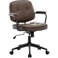 Produktbild: Wahson Office Chairs - Bürostuhl PU-Leder Schreibtischstuhl Modern Drehstuhl mit Armlehne höhenverstellbar, Braun