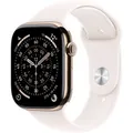 Produktbild: Apple Watch S11 2025 Titan Gold Cellular 46mm (Sportarmband blassrosa) M/L