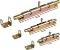 Produktbild: Grendelriegel mit Knopf 70x16mm Gartentorfalle Torverriegelung gelb