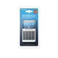 Produktbild: Panasonic eneloop, Intelligentes Schnellladegerät, für 1-4 Ni-MH Akkus AA/AAA, mit LED-Anzeige und Einzelschachtüberwachung, Weiß