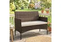 Produktbild: Outsunny Gartensofa 2-Sitzer Rattansofa mit Kissen, Couch für Garten, Poly Rattan, 1 Teile, Wetterfest, abnehmbarer Bezug, rutschfest
