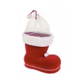 Produktbild: Idena Nikolausstiefel 15 cm Samt Rot Weihnachtsstiefel Mittel Weihnachten Xmas