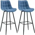 Produktbild: CLP Barhocker, Blau, Textil, 47x106x52 cm, Esszimmer, Barmöbel, Barhocker