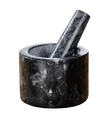 Produktbild: WENKO Mörser Schwarz Marmor Stößel Kräuter Gewürze Black Outdoor Kitchen