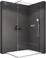 Produktbild: Bernstein Walk-in-Dusche EX101, 10mm ESG-Sicherheitsglas Nano-Beschichtung - Echtglas / Profilfarbe: Chrom, Klarglas / Breite wählbar / Duschabtrennung / Duschwand / 200cm Höhe