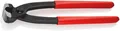 Produktbild: Ohrklemmenzange Gesamt-L.220mm Kopf schwarz atram.Kunststoff-Überzug KNIPEX