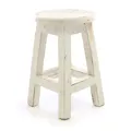 Produktbild: DIVERO Hocker Holz Vintage-Look Sitzhocker Holzhocker rund massiv 40 cm hoch