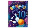 Produktbild: JUNAPACK Einladungskarten Bowling zum 10. Kindergeburtstag Jungen Mädchen Einladungen Kegeln, Einladungskarten zum 10. Geburtstag Bowling