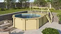 Produktbild: Karibu Achteckpool Massivholzpool kdi Schwimmbecken Gartenpool, Massivholz, witterungsbeständig, wetterfest