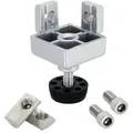 Produktbild: SCHMIDT systemprofile 4x Fußverbinder Nut 8 40x40mm Standfuß M8 Fuß höhenverstellbar Stellfuß Nivellierfuß Aluprofil-Zubehör