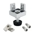 Produktbild: 4x Standfuß Nut 8 40x40 Aluminium Fuß Verbinder Stellfuß Alu Profil Nivellierfuß