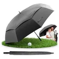 Produktbild: Styngard Golfregenschirm BELFAST, XXL Regenschirm Groß für 2 Personen grau Ø 130 cm
