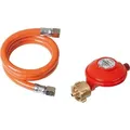 Produktbild: ROTHENBERGER Industrial Set 80 cm Gasschlauch & Druckregler Propan 50 mbar 2X G1⁄4 Zertifiziert EN 16436-1 - 1500005306