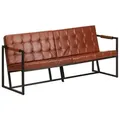 Produktbild: Vidaxl 3-sitzer Sofa Braun Echtes Ziegenleder