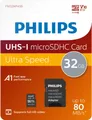 Produktbild: Philips MicroSDHC 2-Pack    32GB Class 10 UHS-I U1 incl. Adapter