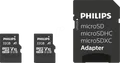 Produktbild: PHI FM32MP45D - microSDHC-Card, 32GB Class 10 incl. Adapter UHS-I U1