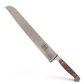 Produktbild: GÜDE Solingen - Brotmesser geschmiedet, 32 cm, Walnussholz, ALPHA WALNUSS, Doppelkropf, Handmade Germany