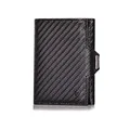 Produktbild: DONBOLSO NextGen Brieftasche - Kartenetui und Slim Wallet mit Münzfach - RFID Schutz Portmonee für Herren und Damen - Mini Geldbeutel bis 11 Karten - 9 x 7,1 x 2 cm - Carbon Design