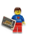 Produktbild: Limitierte LEGO Sammelfigur Mann - I love Mannheim - original LEGO-Steinen NEU