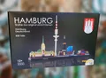 Produktbild: Hamburg Edition Skyline aus ORIGINAL LEGO-STEINEN mit Karton und Anleitung NEU