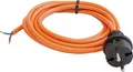 Produktbild: as - Schwabe PUR Baustellen-Anschlussleitung 3 m - Robuste Leitung 230 V/16 A - H05BQ-F 2x1,0 - Konturenstecker - Ende 30 mm abgemantelt, Orange – IP44, 70911