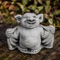 Produktbild: Troll Fledermaus Dracula Kobold Steinfigur 20 cm 4 kg Weißbeton frostsicher