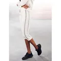 Produktbild: Caprihose H.I.S, Damen, Gr. 32/34, N-Gr, beige (ecru), Interlock, Obermaterial: 60% Baumwolle, 40% Polyester, unifarben, Basic, bequem kniebedeckend, Hosen Caprihose, mit seitlichen Piping, Loungewear