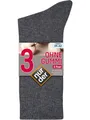 Produktbild: NUR DER Socken Ohne Gummi 3er Pack - mittelgraumel. - Größe 43-46