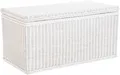Produktbild: Krines Home Wäschetruhe Rattantruhe Groß Deckel Natur Rattan Truhe Aufbewahrung XL 100x50x50, Große Truhe mit viel Stauraum