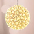 Produktbild: Led Deko Kugel Lichterball - 100 Warmweiße Leds - Ø 15 Cm Strom Betrieben