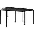 Produktbild: MIRADOR Pergola 80 Solid 3x5 m Stahl Anthrazit verstellbares Lamellendach - Schwarz