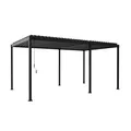 Produktbild: MIRADOR Pergola 80 Solid 3x5 m Stahl Anthrazit verstellbares Lamellendach Garten Terasse Pergola Winterfest Stabil Pavillion
