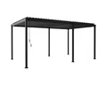 Produktbild: Mirador Pavillon Pergola 80 Solid 3x5 m Stahl Anthrazit verstellbares Lamellendach Gart, Pergola 80 Solid 3x5 m Stahl Anthrazit verstellbares Lamellendach Gart