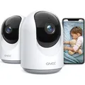 Produktbild: GNCC P1 WLAN Überwachungskamera Innen - 360 ° Schwenkbare Babyphone mit Kamera - WLAN IP Kamera Indoor 1080P mit Nachtsicht - 2er-Pack