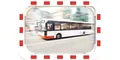 Produktbild: dancop Verkehrsspiegel H400xB600mm Kunststoff, rot/weiß 15 m