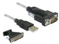 Produktbild: DELOCK 61308 - USB 2.0 Adapter, A Stecker auf Seriell 1x 9 Pin + 25 Pin FTDI