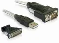Produktbild: Delock USB-Kabel USB-A Stecker, VGA 9pol. Stecker 1.80m Schwarz 61308