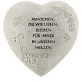 Produktbild: Grab-Dekoration in Herz-Form - Gedenkstein mit Aufschrift - wetterfester
