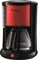 Produktbild: Moulinex Filterkaffeemaschine FG360D | 1,25 l | 15 Tassen | Glaskanne | 1000 W | metallic-rot/schwarz