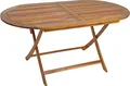 Produktbild: Gartentisch Balkontisch Terrassentisch Holz Tisch Gartenmöbel klappbar oval