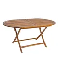 Produktbild: Holztisch Gartentisch Balkontisch Terrassentisch Akazie Holz Tisch Esstisch Oval