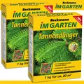 Produktbild: Beckmann 2 x 1 kg Tannendünger Fichte Kiefer Zeder Nadelbaum Buchs Kirschlorbeer